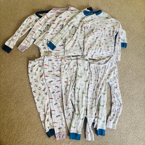 Kissy Kissy Boys Pajamas Set of 5 – Size 6, Long Sleeve & Pants - Picture 1 of 3